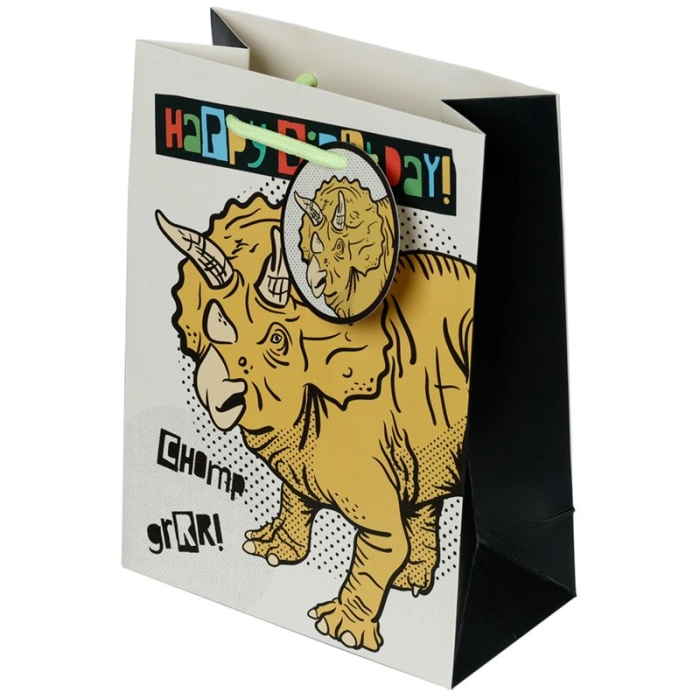 Dinosauria Happy Birthday Gift Bag size M
