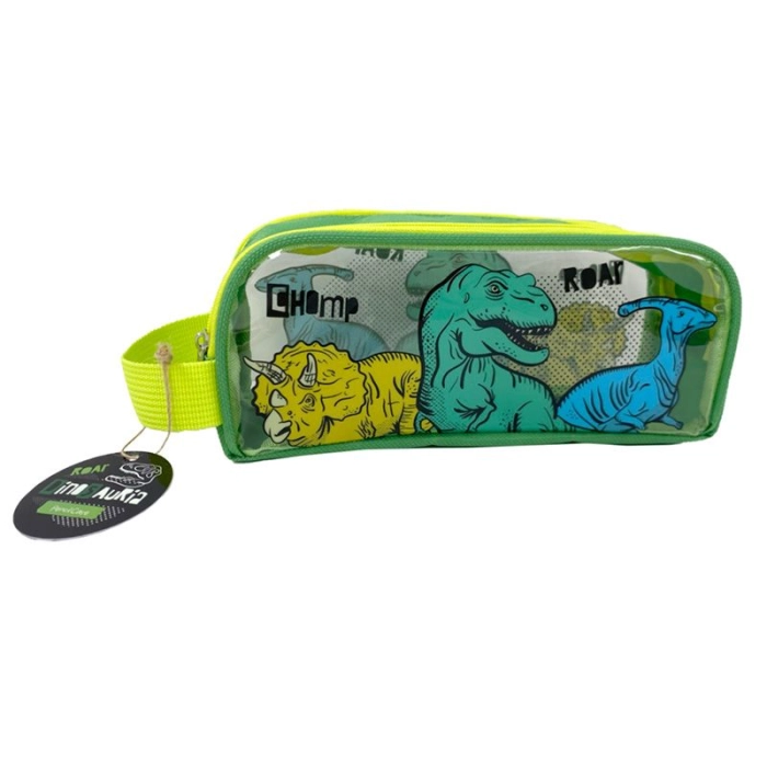 Transparente Federtasche - Dinosaurier