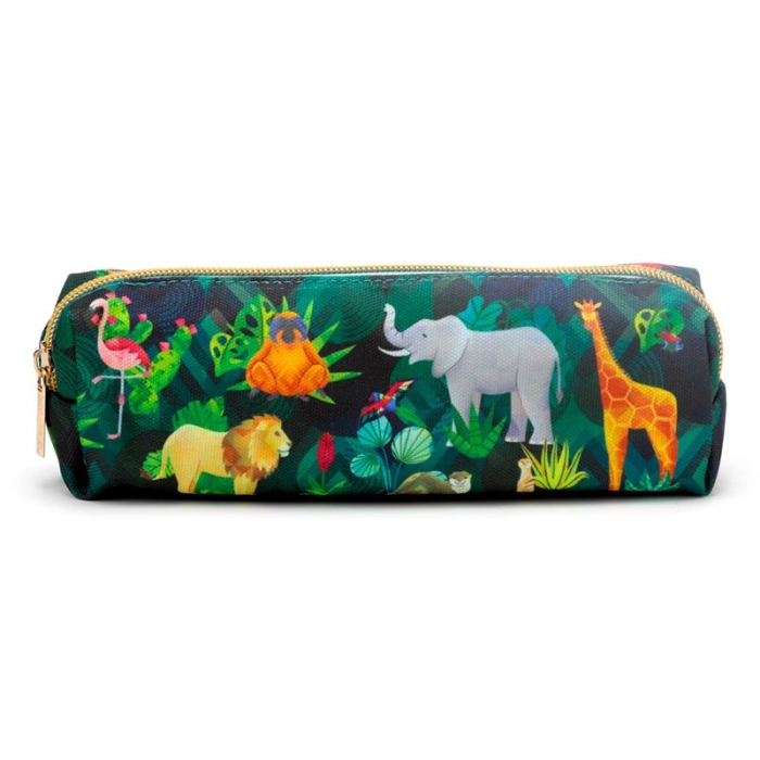 Canvas pencil case Wild animals