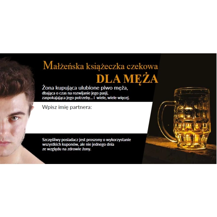 Erotyczna książeczka czekowa - dla niego