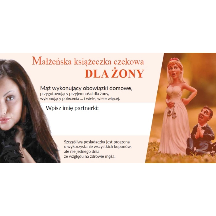 Małżeńska książeczka czekowa - dla żony