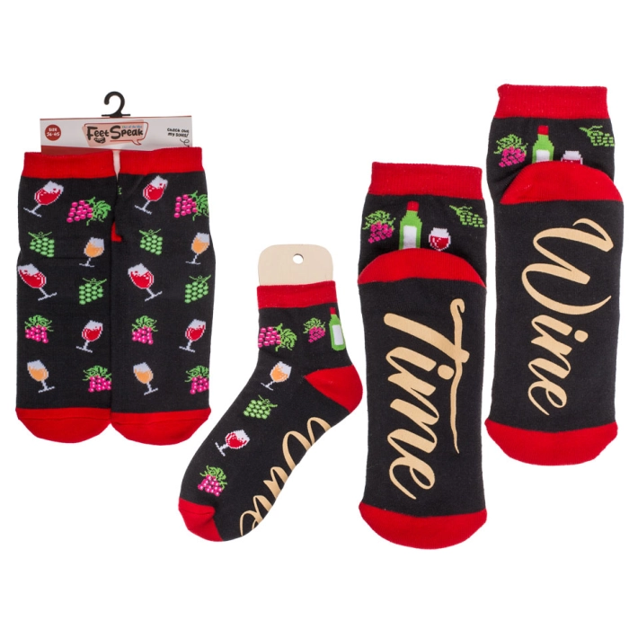Wine Time socks made of ABS - universal size
