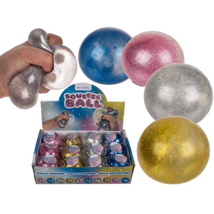 Anti-stress ball with glitter