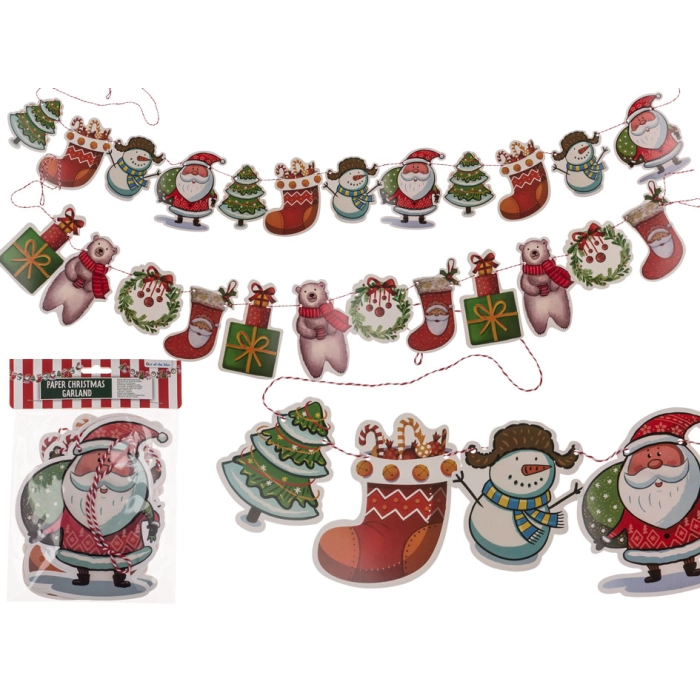 Christmas paper garland 2.3 m