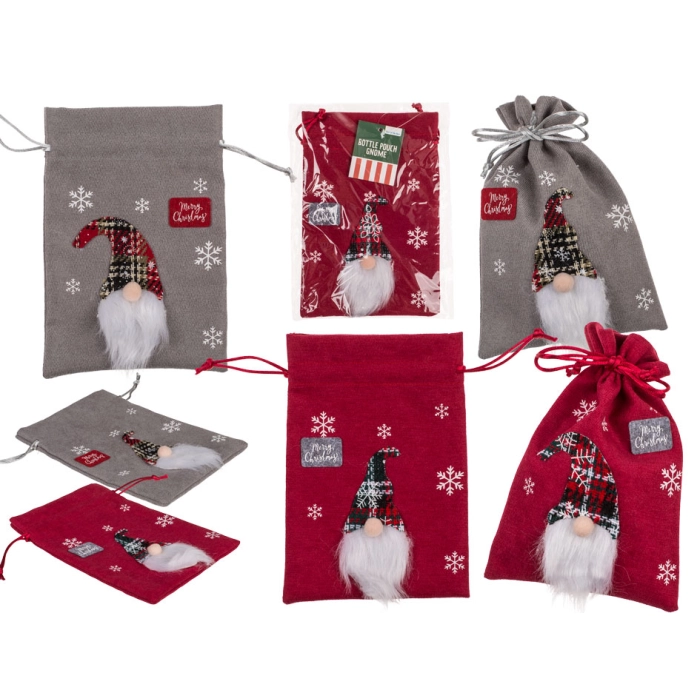 Felt gift bag with Santa Claus - Merry Christmas