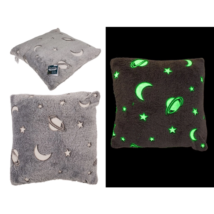 Glow in the dark pillow - stars and planets