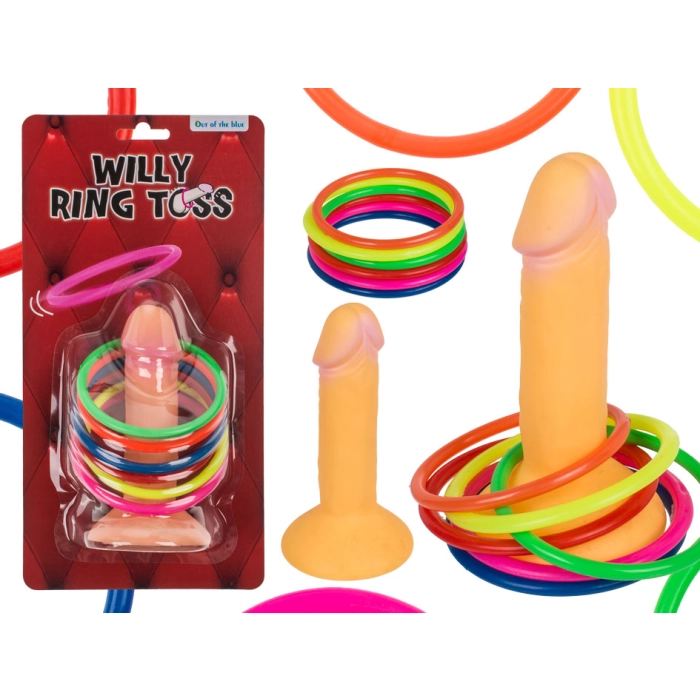 An arcade game with a penis and rings - Ring Toss
