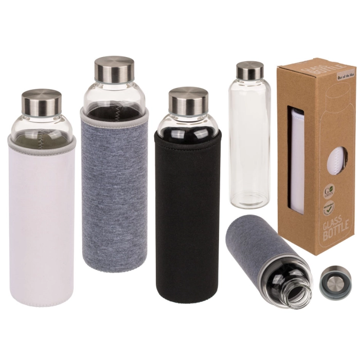 Borosilicate Glass Bottle in a Case – Elegance and Functionality in One