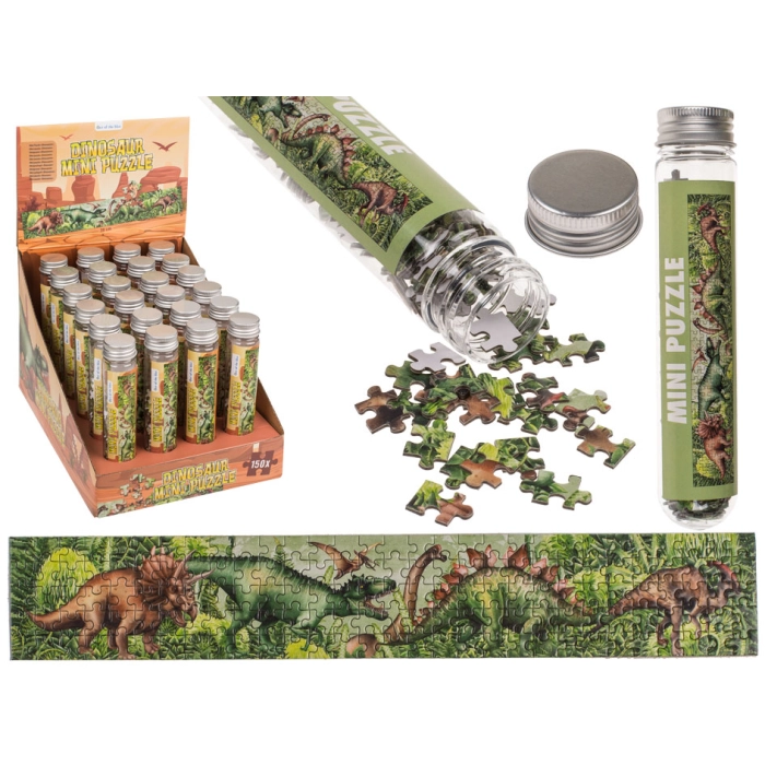 Mini dinoszaurusz puzzle - 150 darab egy csőben