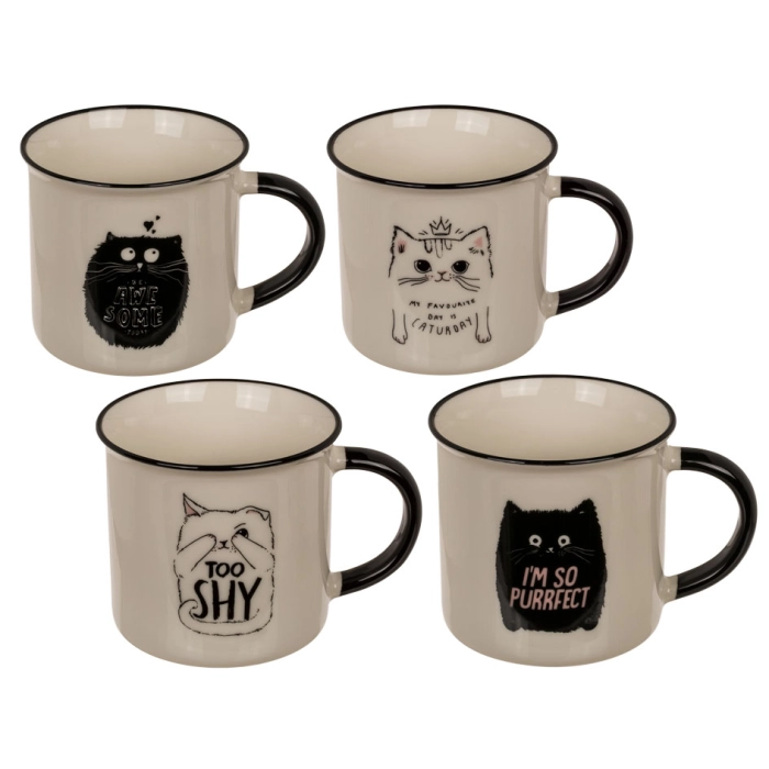 Retro mug - funny kitten