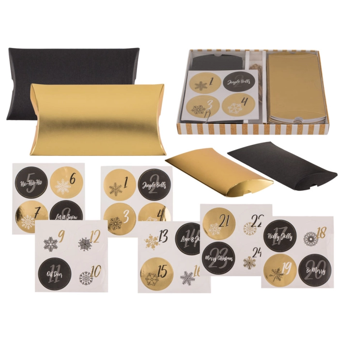 DIY Advent calendar - Do it yourself (gold)