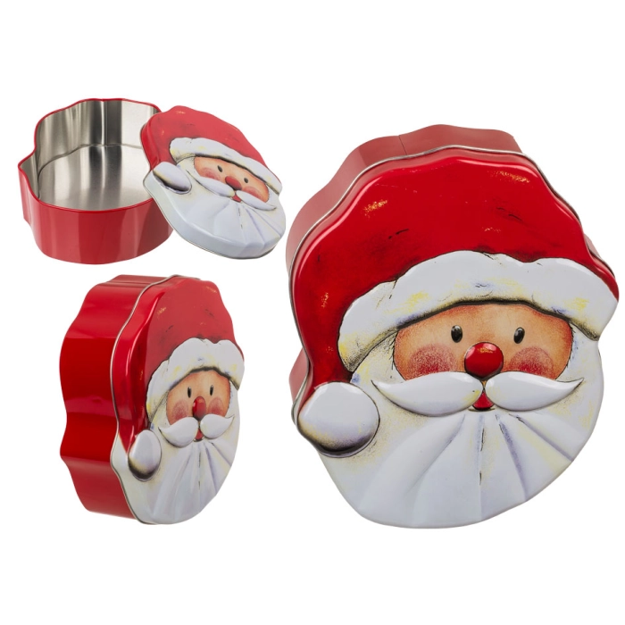 Metal tin for Santa Claus cookies