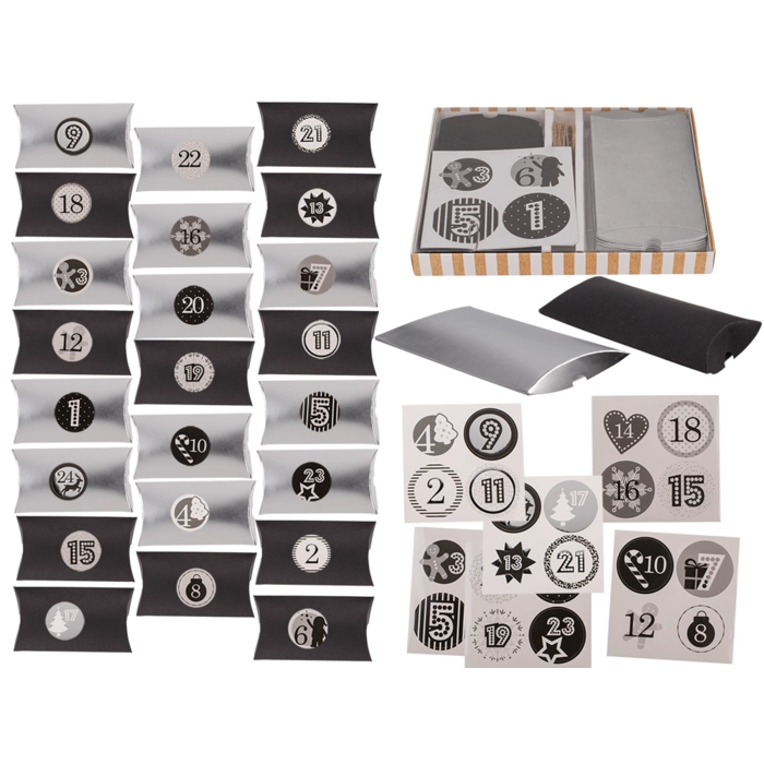 DIY Advent calendar - Do it yourself (silver)