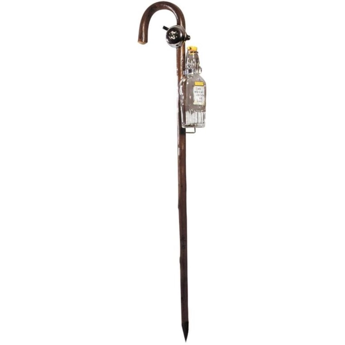 Cane with a Flask Holder and a Bell