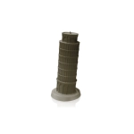 XXL Tower of Pisa Candle - Beige