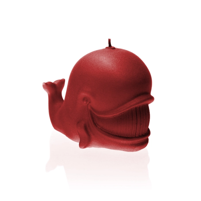 Whale Candle - Pearl Red
