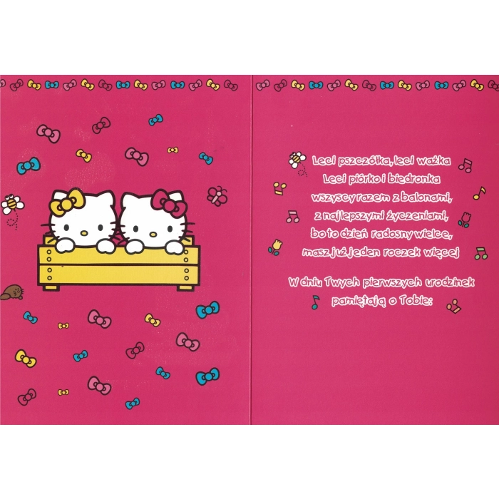 Přání Hello Kitty s obálkou 22 x 15 cm - SUPER AKCE!!!