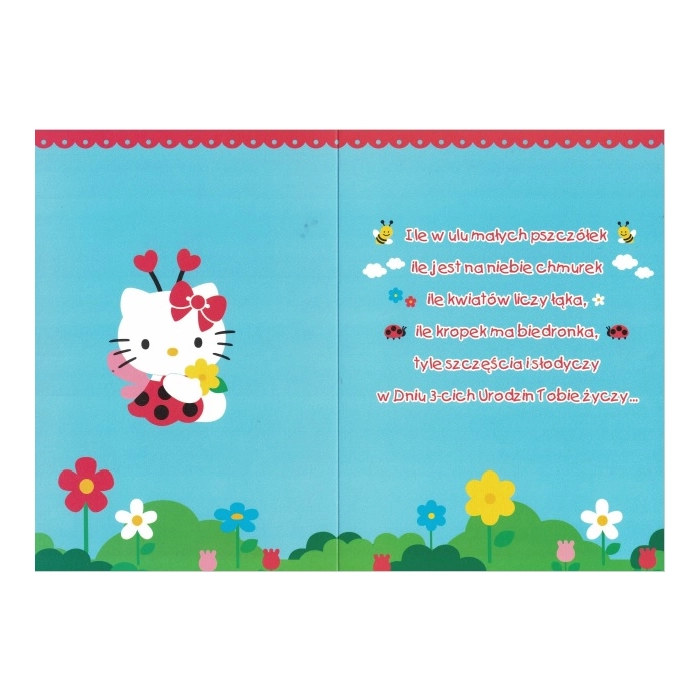 Přání Hello Kitty s obálkou