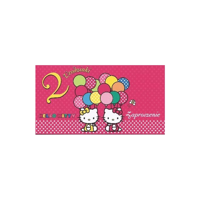 Pozvánka Hello Kitty - 2. narozeniny - 10 kusů - PROMOTION!!!