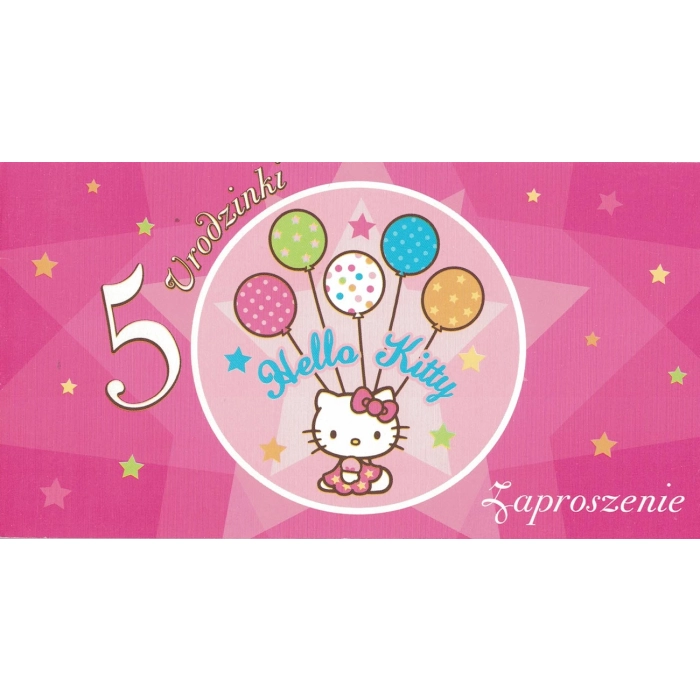 Hello Kitty Einladung - 5. Geburtstag - 10 Stück - PROMOTION!!!