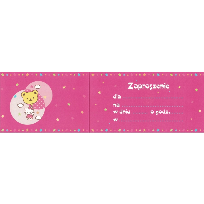 Pozvánka na párty Hello Kitty - 10 kusů - PROMOTION!!!