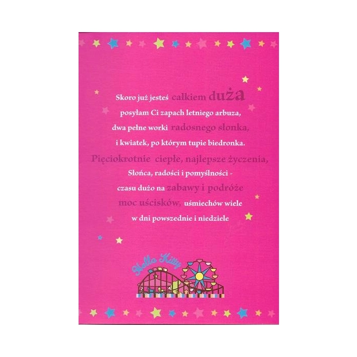 Hello Kitty karta s obálkou 22 x 15 cm - SUPER AKCIA!!!