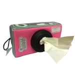 Camera Tissue Box Cover - Pink