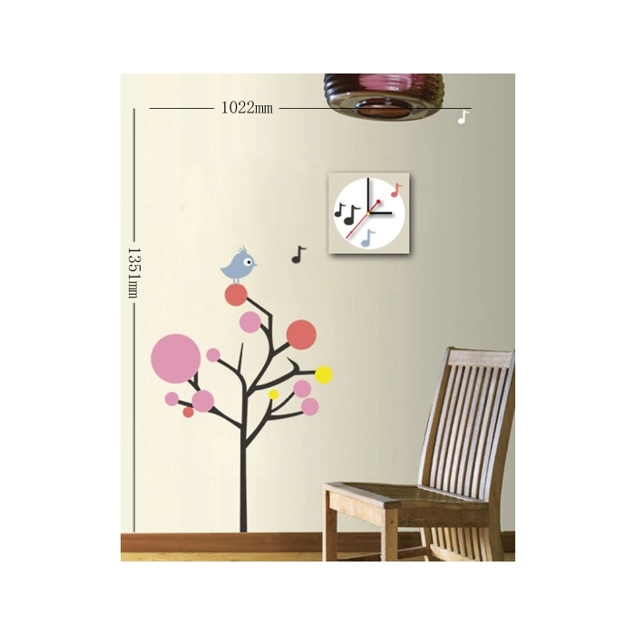 Uhr mit Wandaufkleber - DIY