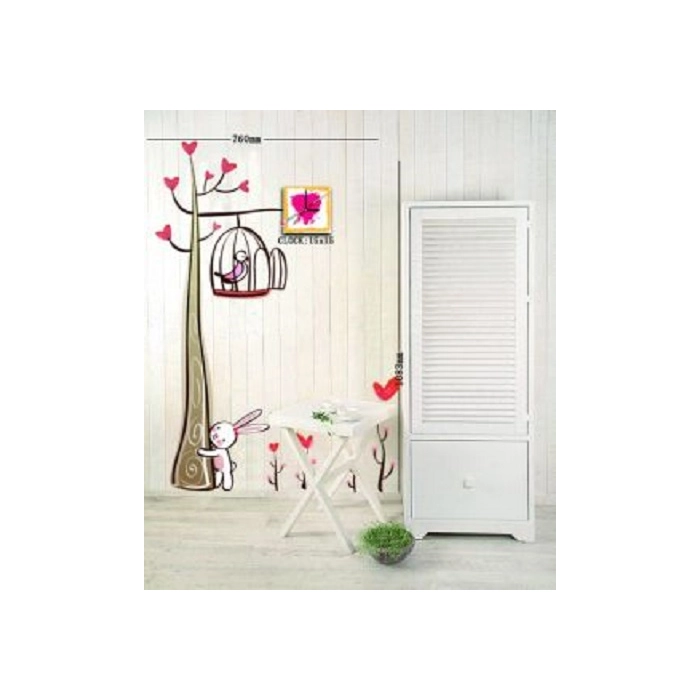Uhr mit Wandaufkleber - DIY