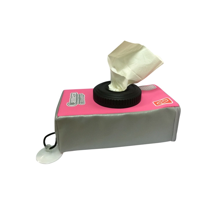 Camera Tissue Box Cover - Pink