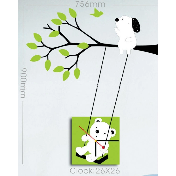 Uhr mit Wandaufkleber - DIY