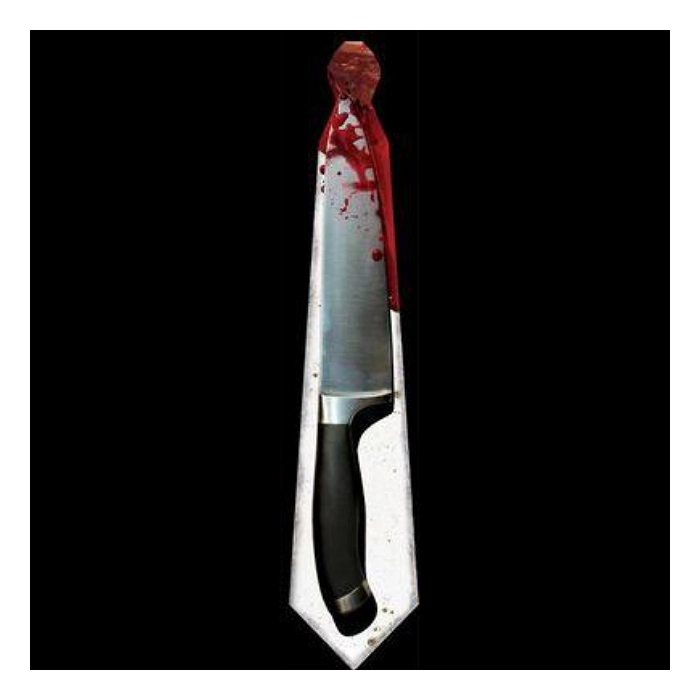Party tie Bloody knife