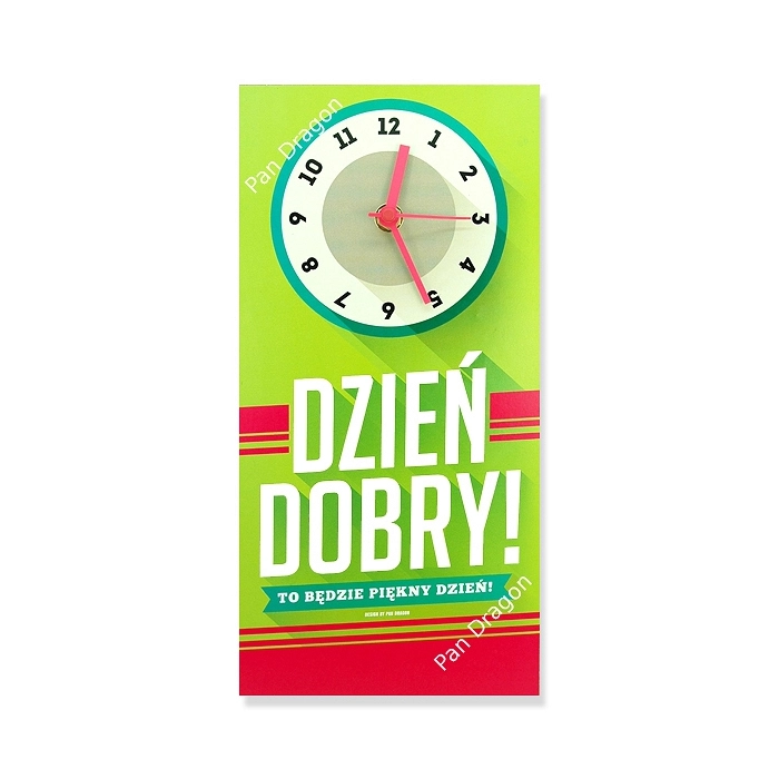 Wanduhr - Guten Morgen! Es wird ein schöner Tag werden!