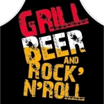 Apron + glove Grill Beer & Rock'n'roll