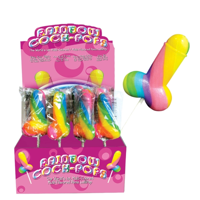 Sexy rainbow lollipop penis
