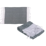 Green and white fouta towel 45x70 cm