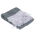 Green and white fouta towel 45x70 cm