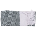 Green and white fouta towel 80x170 cm