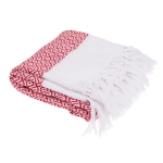 Red and white fouta towel 80x170 cm