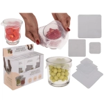 4 reusable silicone food wraps