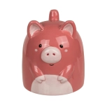 Umgekehrter Kopf Becher - rosa Schwein 12 x 14 cm