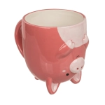 Umgekehrter Kopf Becher - rosa Schwein 12 x 14 cm
