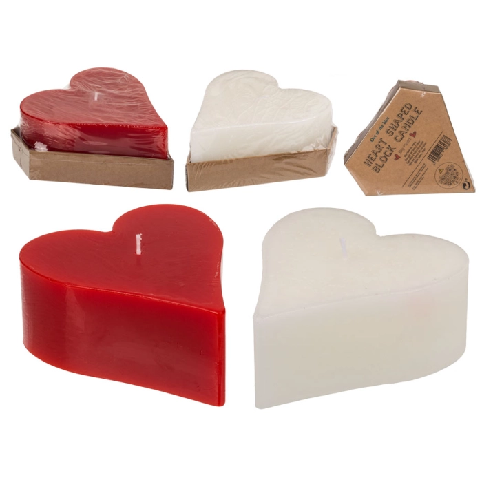 Heart candle in block XL
