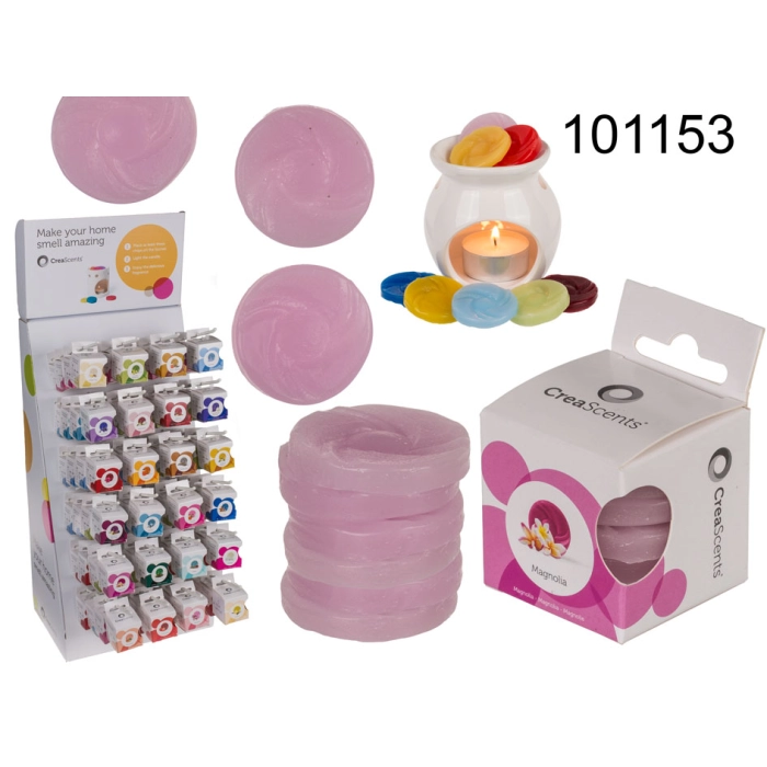 Fireplace aromatic wax 6 discs: Magnolia
