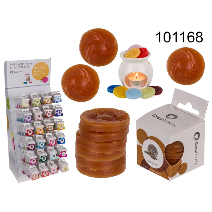 Fireplace aromatic wax 6 discs: Fresh wood