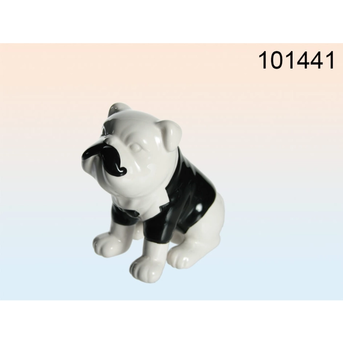 Dog with Mustache Figurine