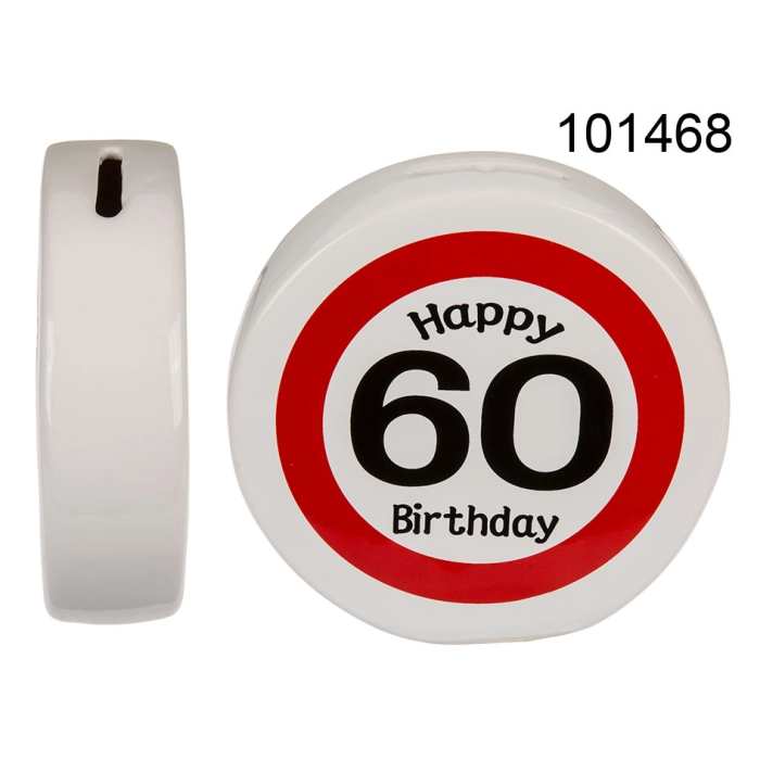 Piggy bank Happy Birthday 60th birthday
