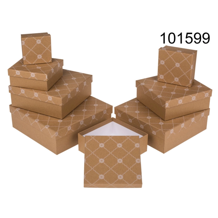 A set of 8 boxes - kraft paper flowers 2