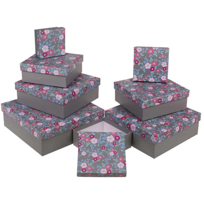 Set of 8 boxes - spring flowers