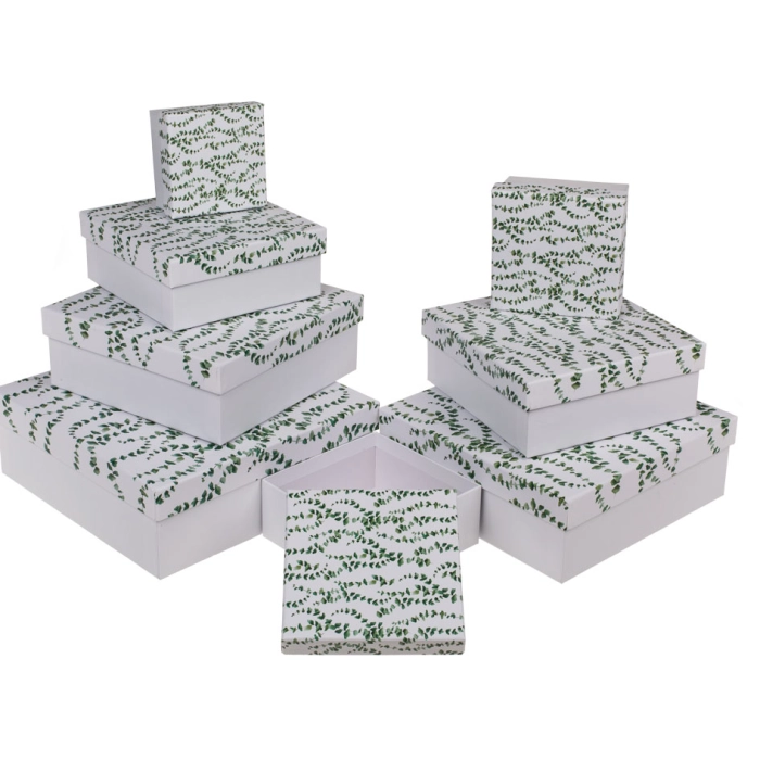 Set of 8 boxes - eucalyptus leaves